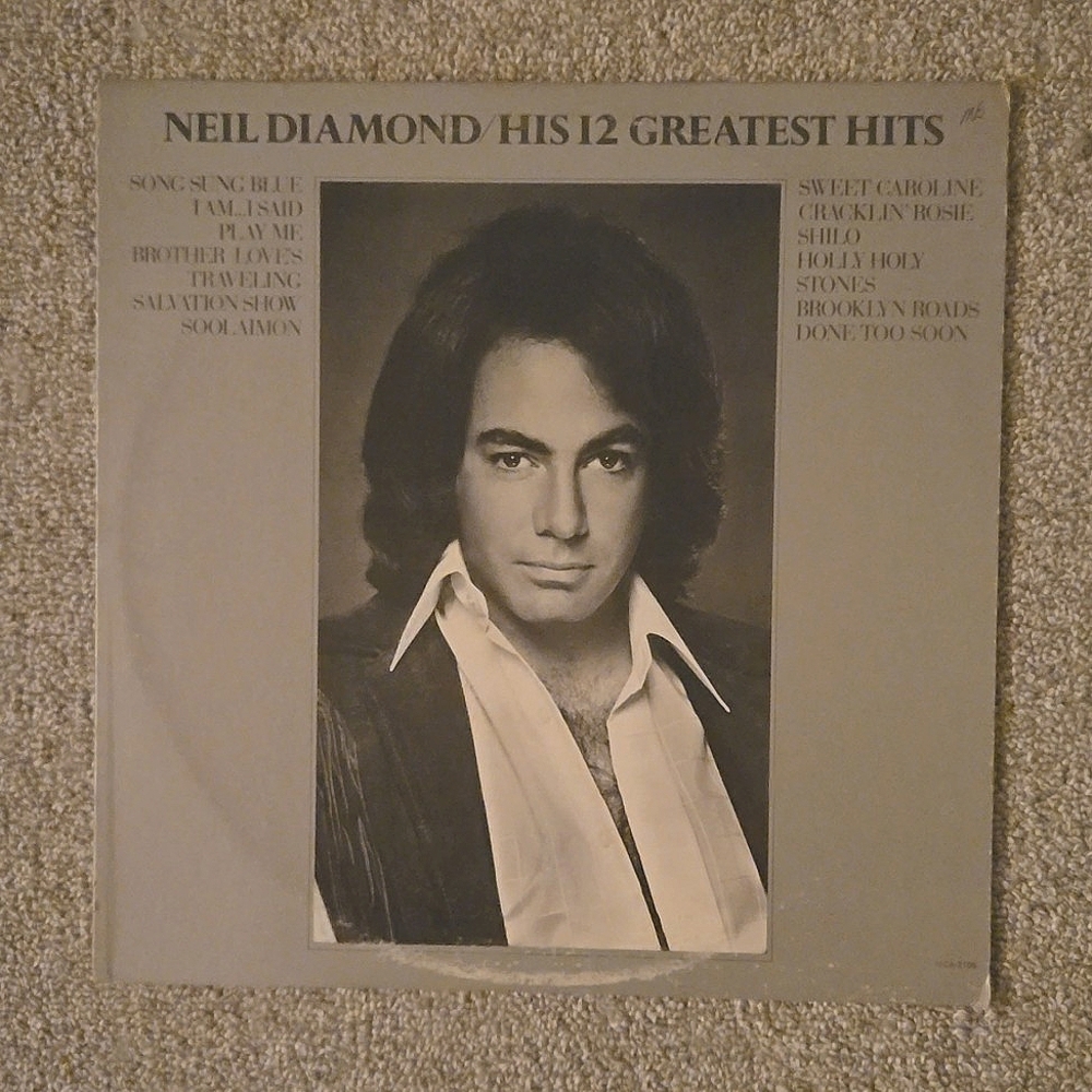 Neil Diamond His 12 Greatest Hits LP Vinyl Record Original 12" 1974